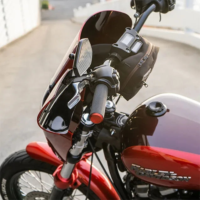 Arlen Ness Knurled Håndtag til Harley-Davidson – Rød