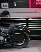 15L - Outlaw Quick Mount Medium Harley Softail Low Rider S FXLRS Painted Hard Solo Saddlebag (Left Only)