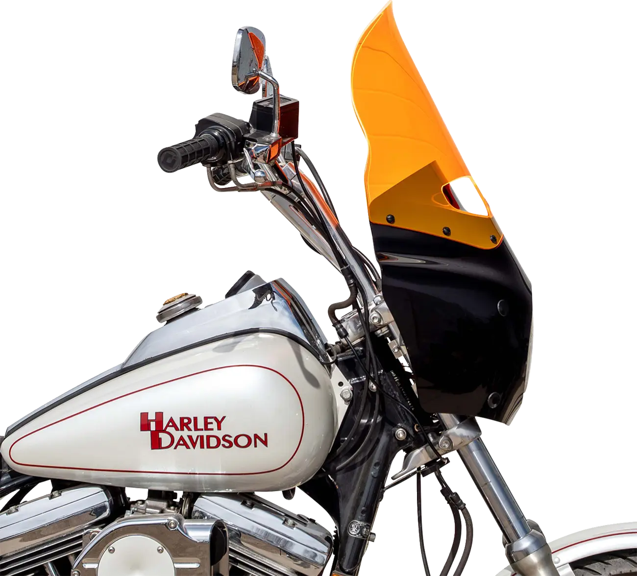 Klock Werks Kolor Flare Windshield 15" Road Warrior Orange Ice