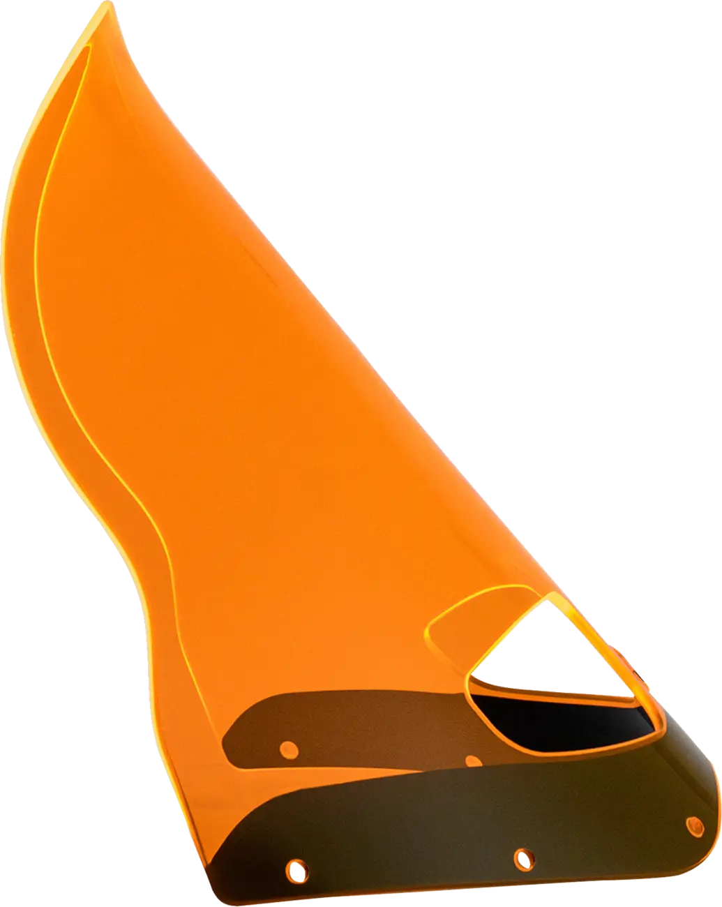 Klock Werks Kolor Flare Windshield 15" Road Warrior Orange Ice - right side