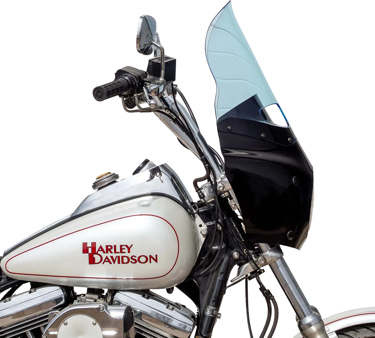 Klock Werks Kolor Flare Windshield 15" Road Warrior Blue Ice