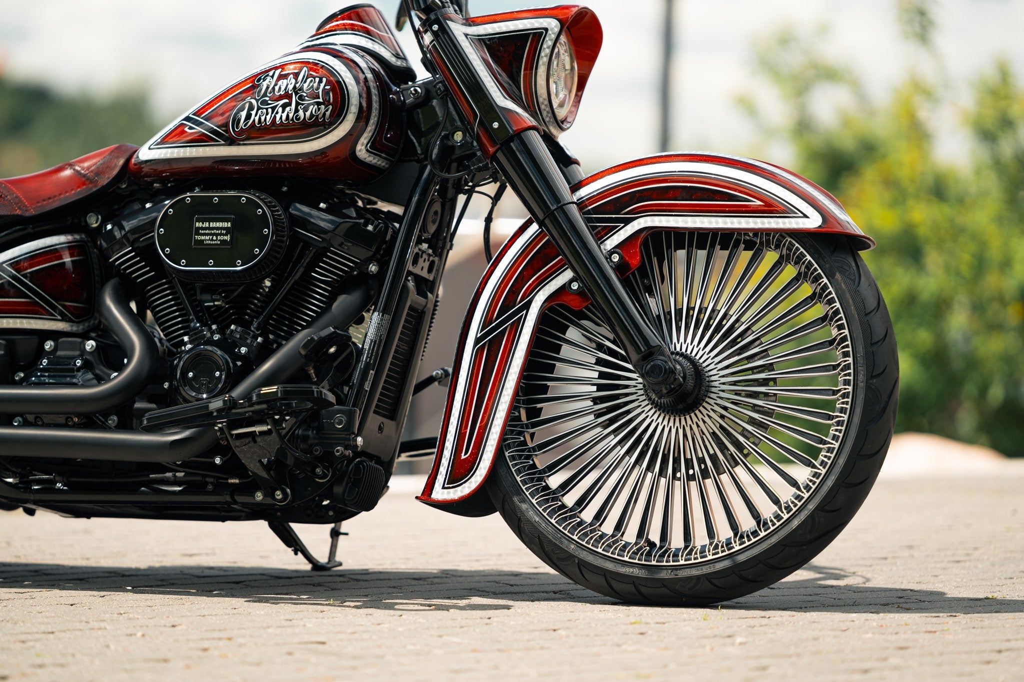 "El Cabron" Chicano style Front Fender for 23" Wheel Softail 2018-2024