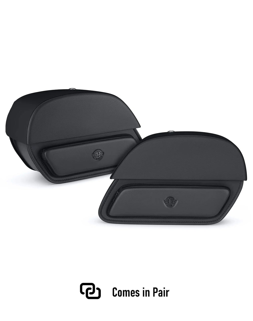32L - Pantheon Large Hard Mount Shock Cutout Saddlebags for Harley Dyna Street Bob FXDB/I
