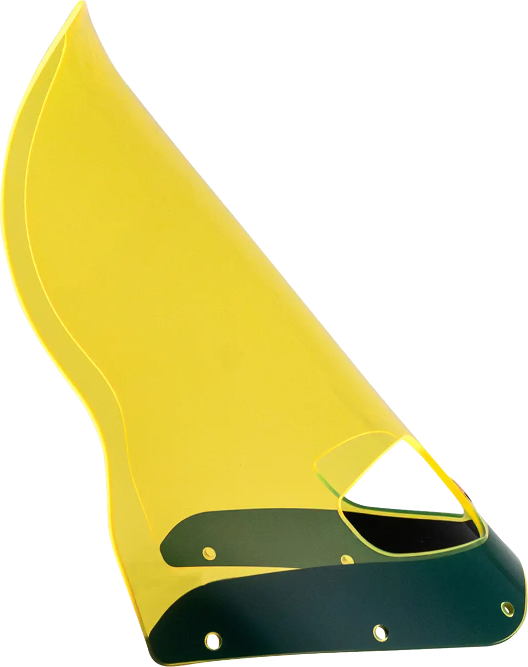 Klock Werks Kolor Flare Windshield 15" Road Warrior Yellow Ice - right side