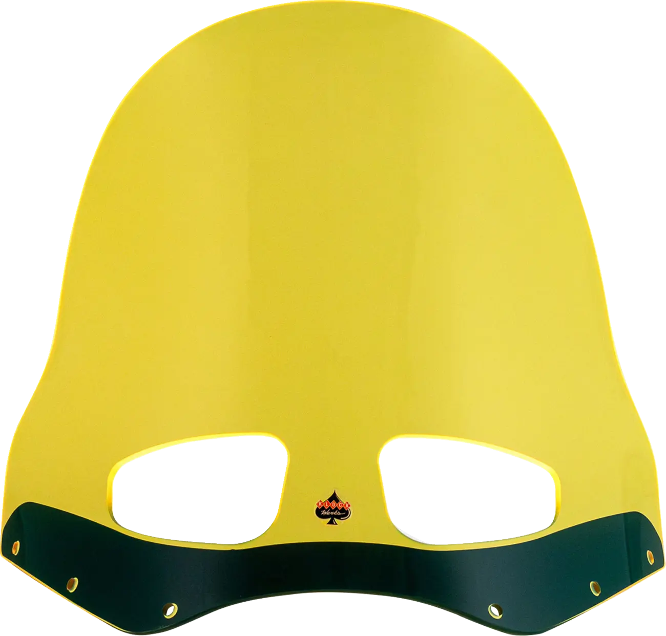 Klock Werks Kolor Flare Windshield 15" Road Warrior Yellow Ice - front