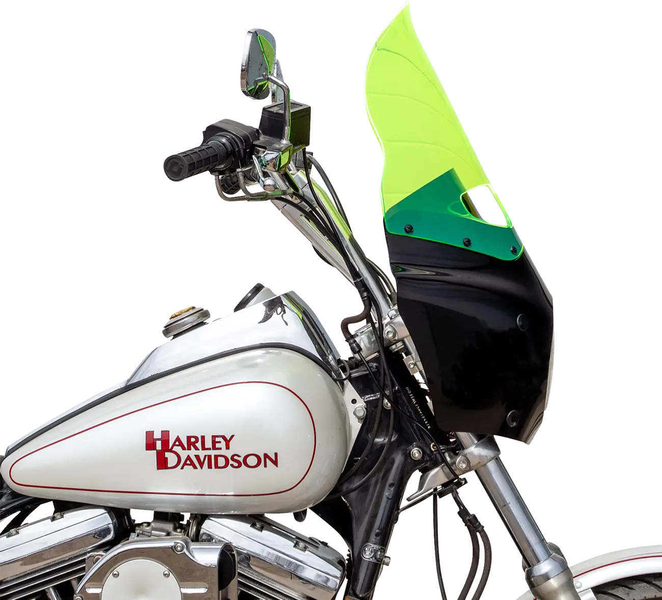 Klock Werks Kolor Flare Windshield 15" Road Warrior Green Ice