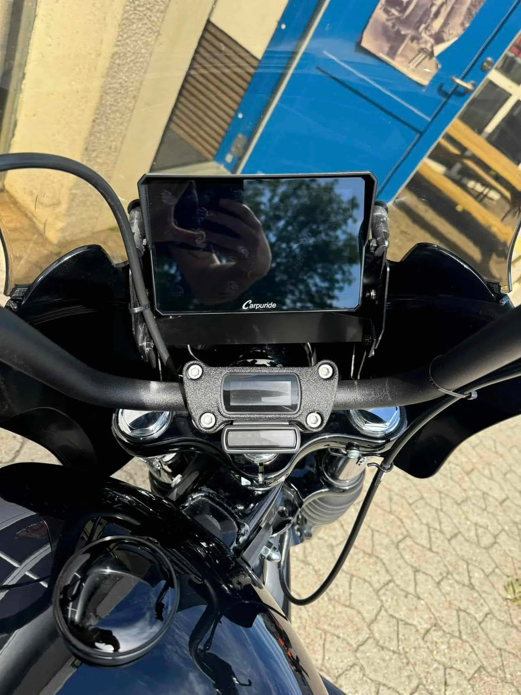 Carpuride – W702B Trådløs Apple Carplay/Android Auto vandtæt skærm til BMW motorcykel