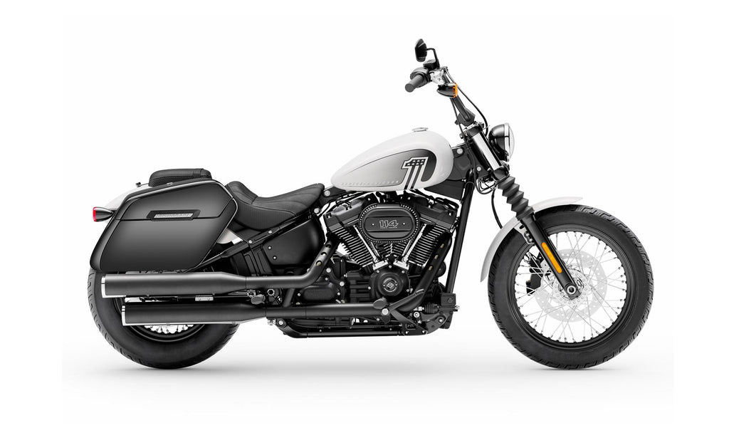 42L - Baldur Ekstra Store Malet Hård Sadel taske til Harley Softail Street Bob FXBB