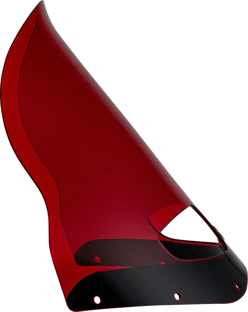 Klock Werks Kolor Flare Windshield 15" Road Warrior Red - right side