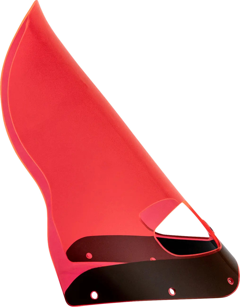Klock Werks Kolor Flare Windshield 15" Road Warrior Pink Ice - right side
