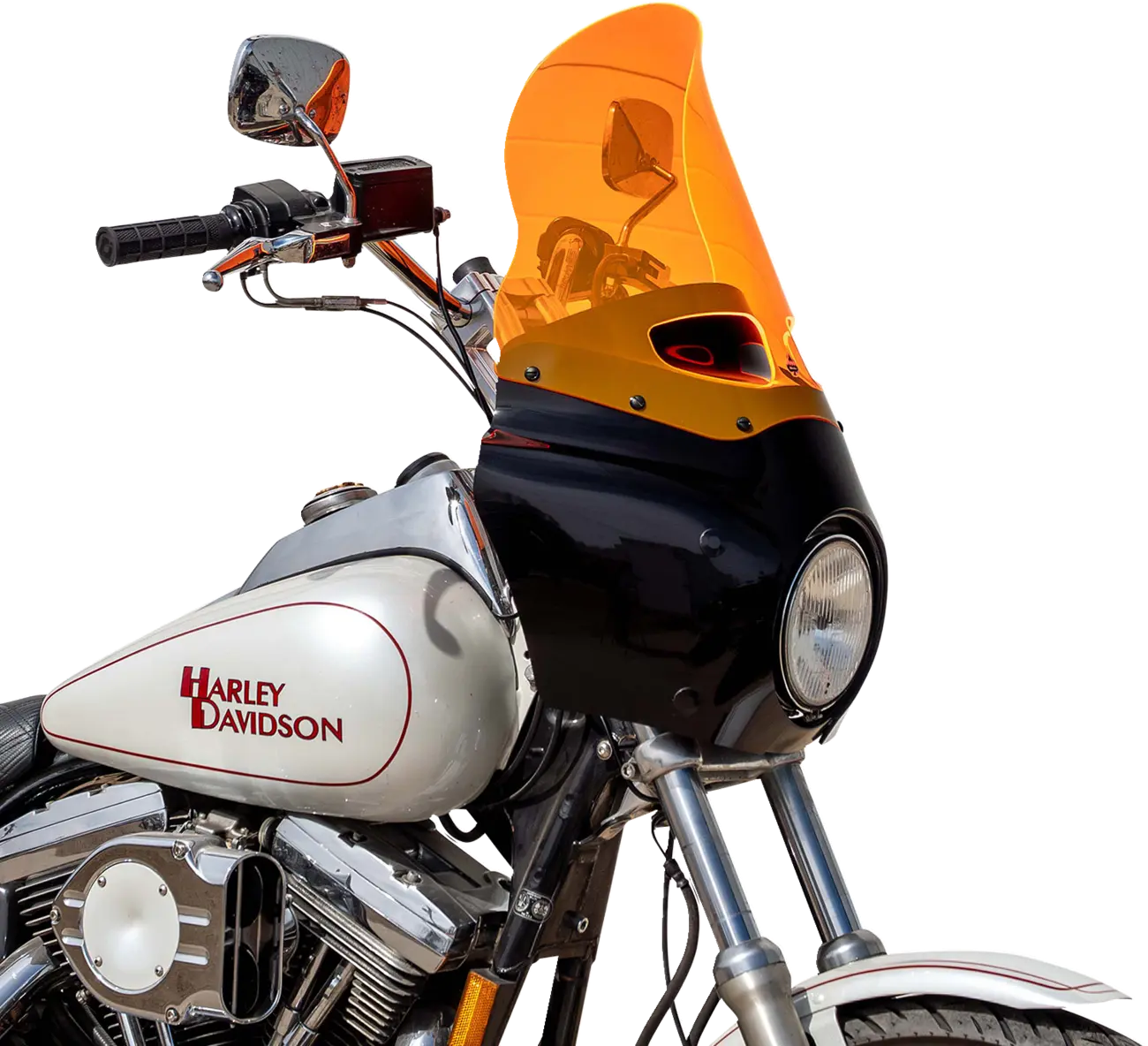 Klock Werks Kolor Flare Windshield 15" Road Warrior Orange Ice