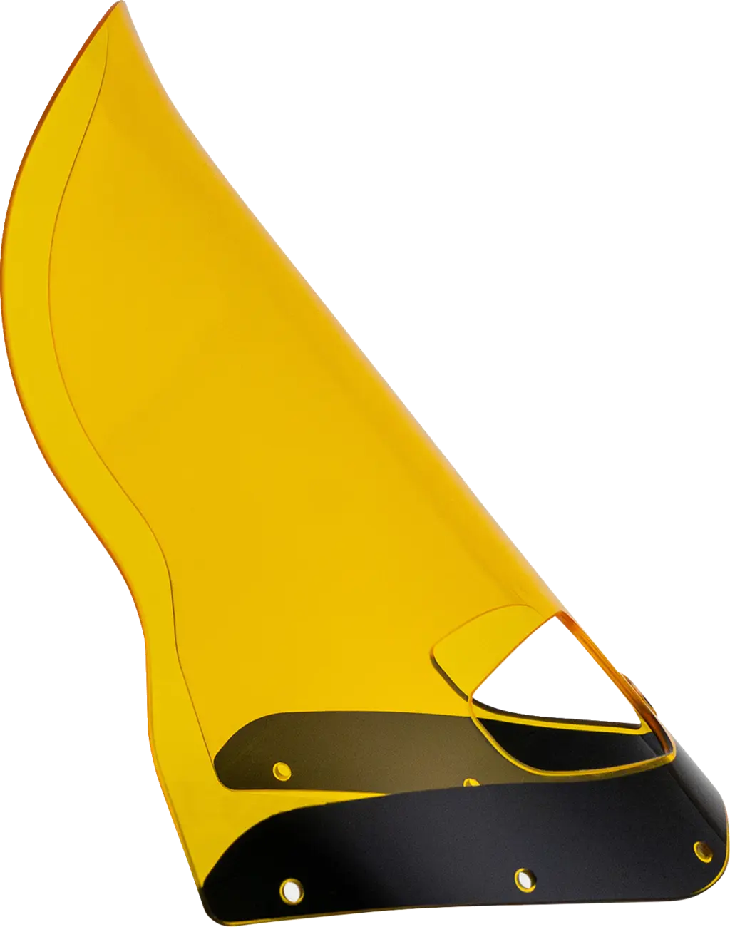 Klock Werks Kolor Flare Windshield 15" Road Warrior Yellow - right side