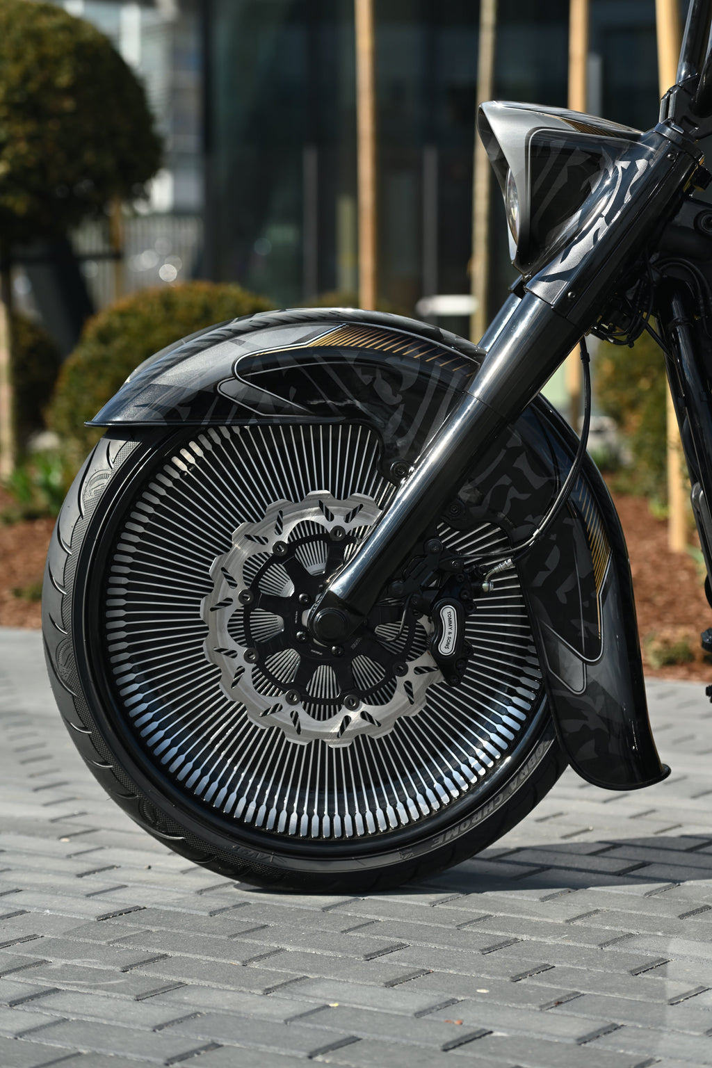 "El Cabron" Chicano style Front Fender for 23" Wheel Softail 2000-2017