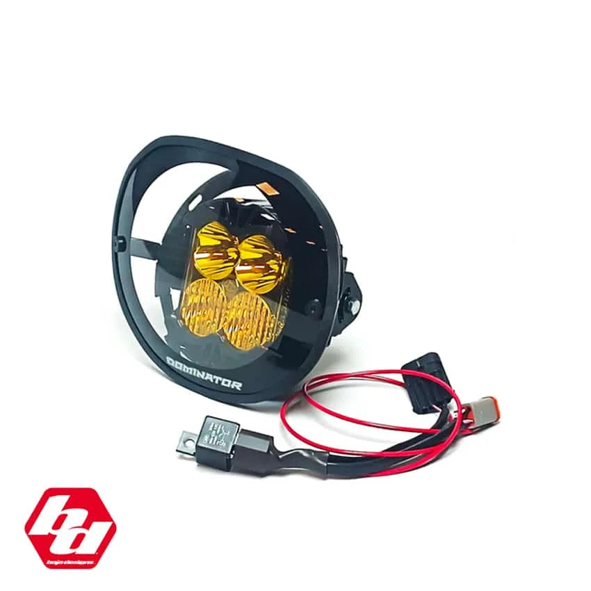 DOMINATOR MC - Baja Designs LP4 LED forlygte med glascover til Harley-Davidson Low Rider ST