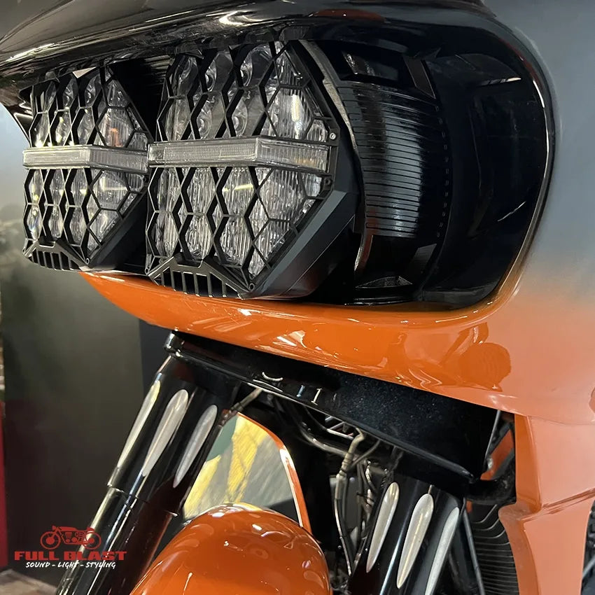 Full Blast LED Forlygte honeycomb til Harley-Davidson Road Glide (2015-2023)