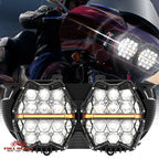 Full Blast LED Forlygte honeycomb til Harley-Davidson Road Glide (2015-2023)