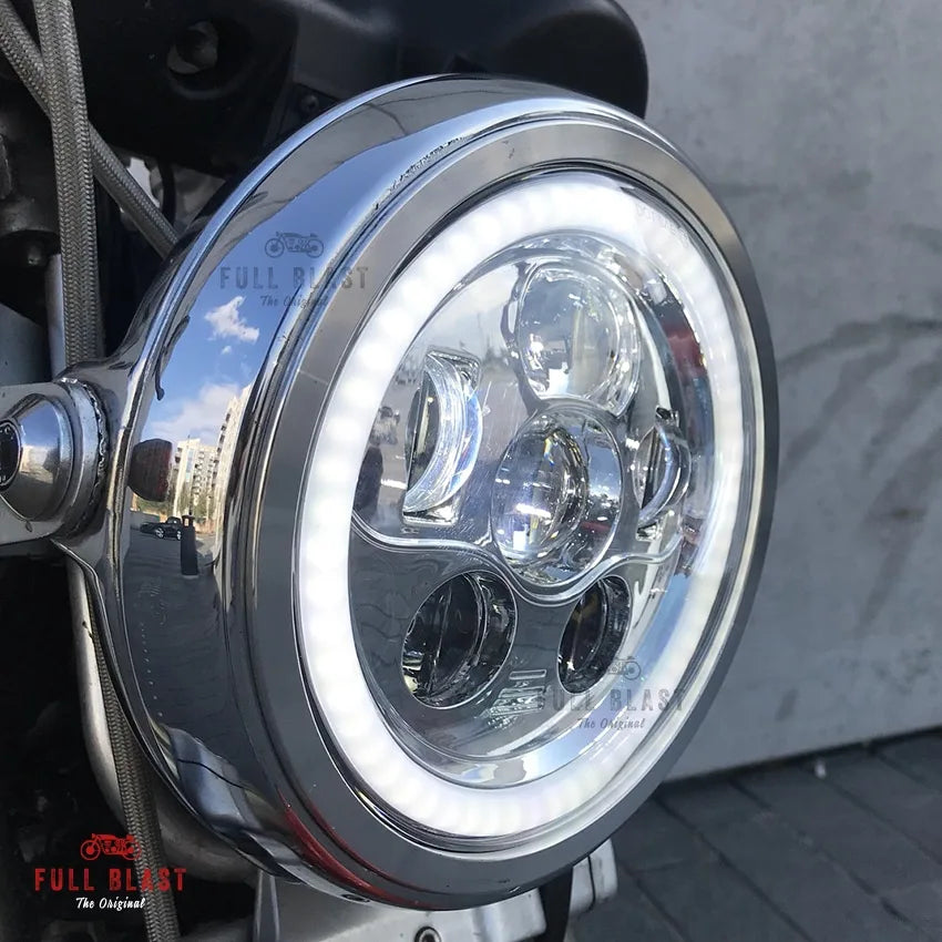 Mont. Ramme til 7″ til LED Forlygte BMW, Ducati & Kawasaki – Chrome