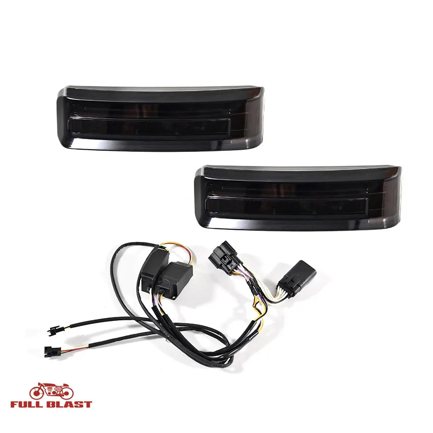 LED Baglygter til sidetasker med rødt positionslys, bremselys & blinklys til Harley-Davidson Street Glide og Road Glide 2024+