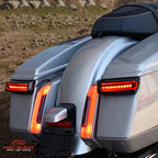 LED Baglygter til sidetasker med rødt positionslys, bremselys & blinklys til Harley-Davidson Street Glide og Road Glide 2024+