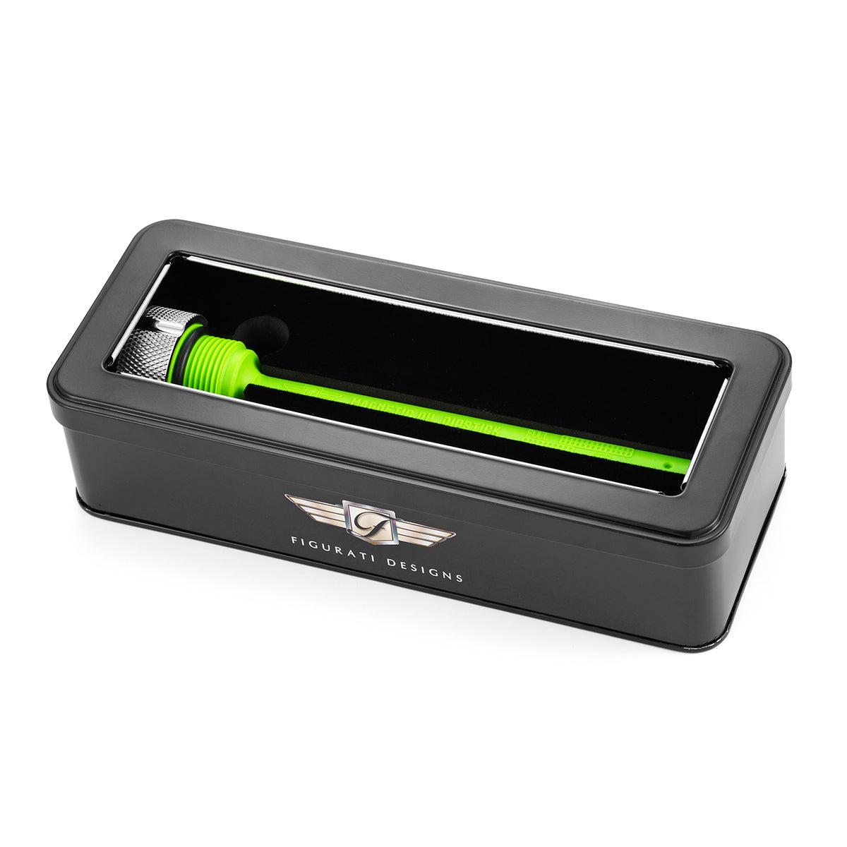 Magnetisk Stål Motor Oliepind til Indian PowerPlus (2020-2024) - Rillet Sølv