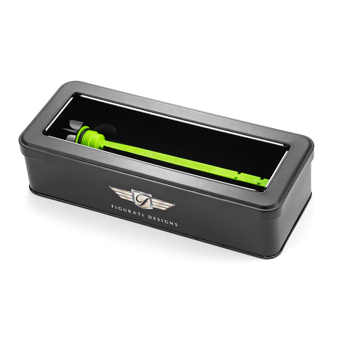 Magnetisk Stål Motor Oliepind til Indian ThunderStroke (2014-2017) - Buet Sort