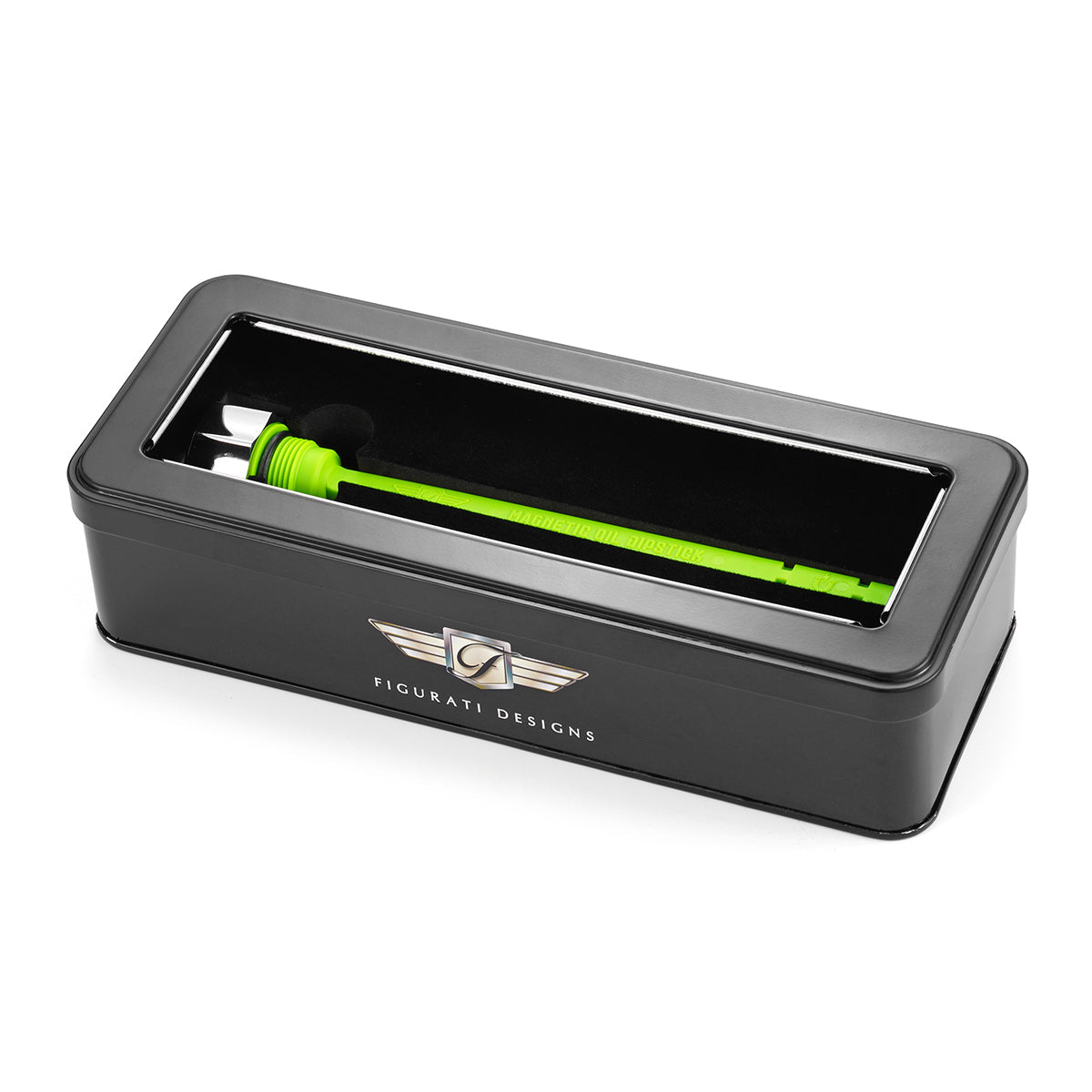 Magnetisk Stål Motor Oliepind til Indian ThunderStroke (2014-2017) - Buet Sølv