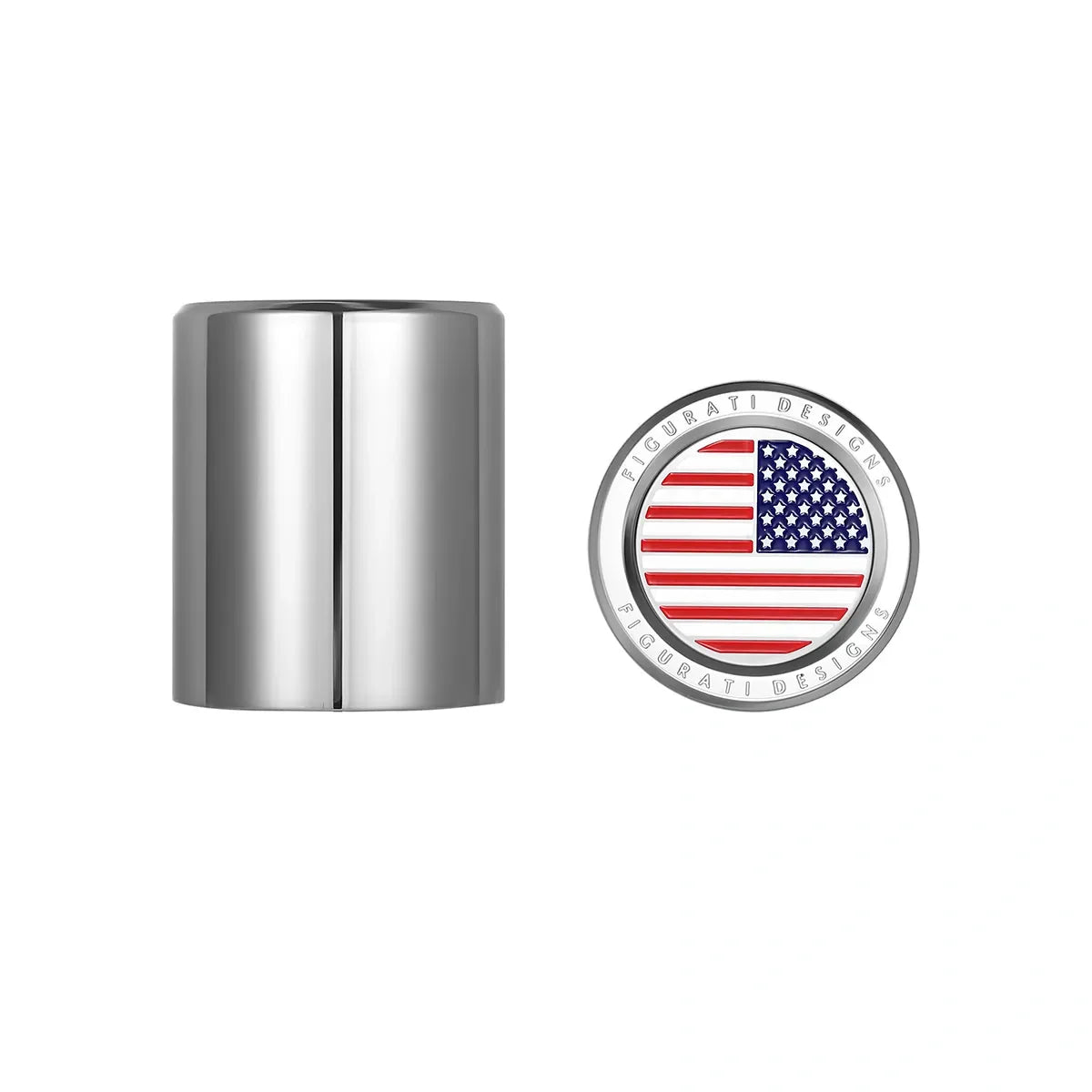 Harley-Davidson Rustfrit Stål Rød Hvid & Blå Amerikansk Flag Docking Covers