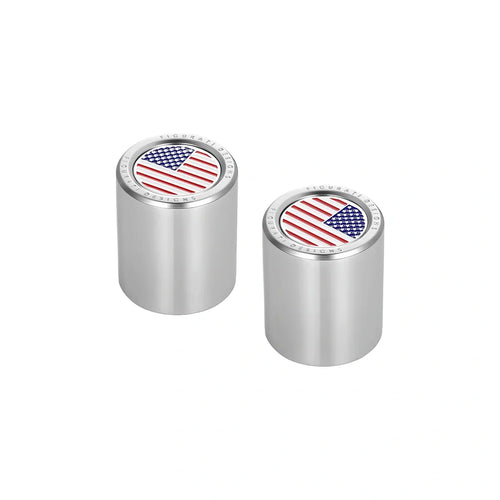 Harley-Davidson Rustfrit Stål Rød Hvid & Blå Amerikansk Flag Docking Covers
