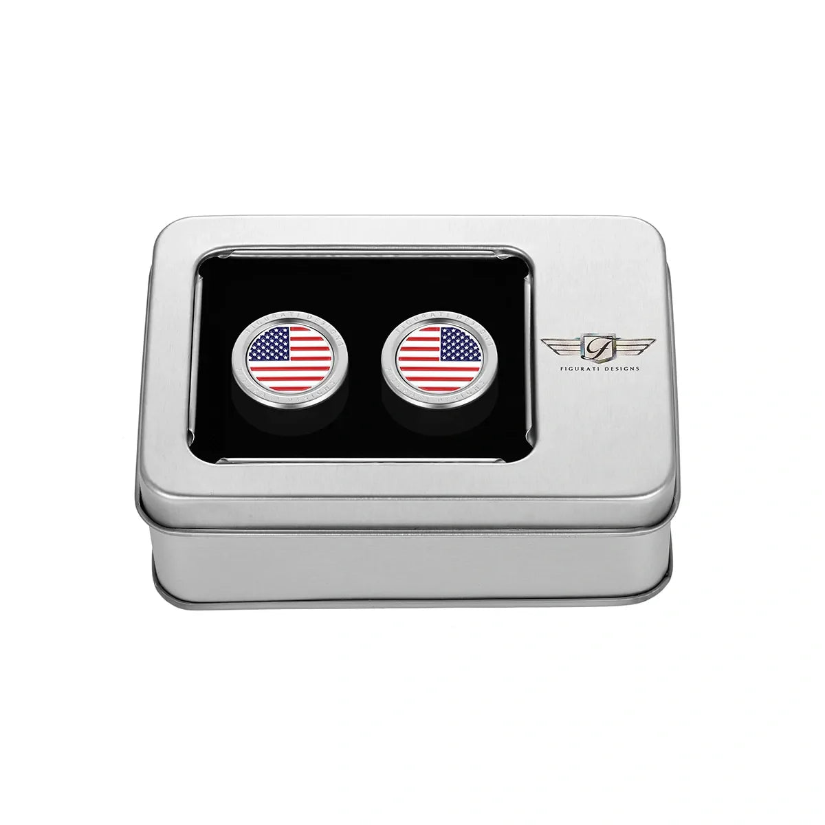 Harley-Davidson Rustfrit Stål Rød Hvid & Blå Amerikansk Flag Docking Covers