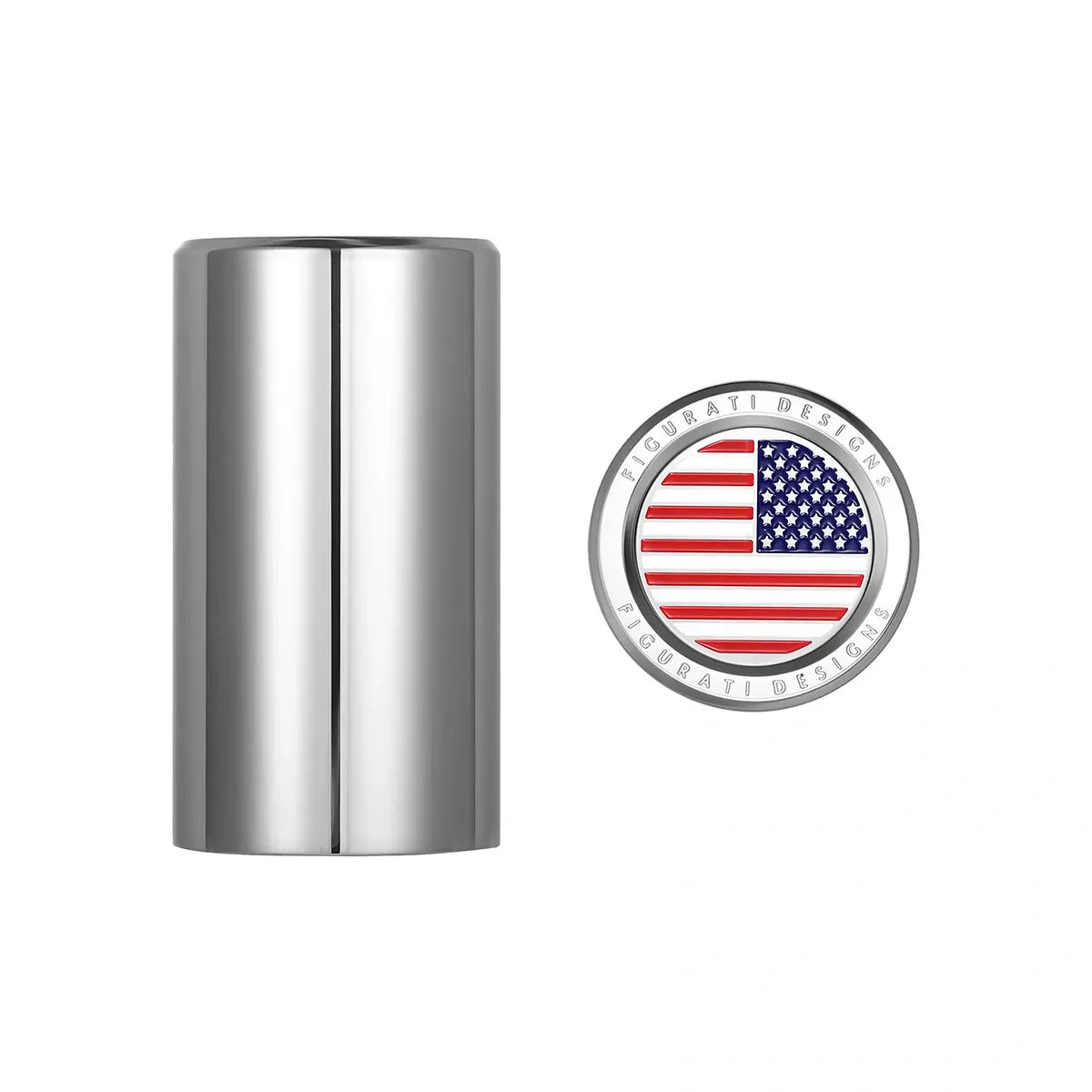 Harley-Davidson Rustfri Stål Rød Hvid & Blå Amerikansk Flag Docking Covers