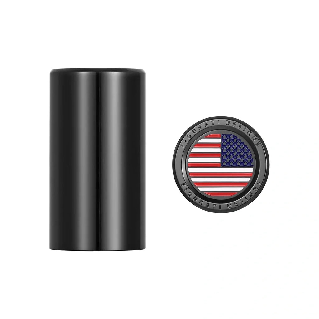 Harley-Davidson Rustfrit Stål Sort Rød Hvid & Blå Amerikansk Flag Docking Covers