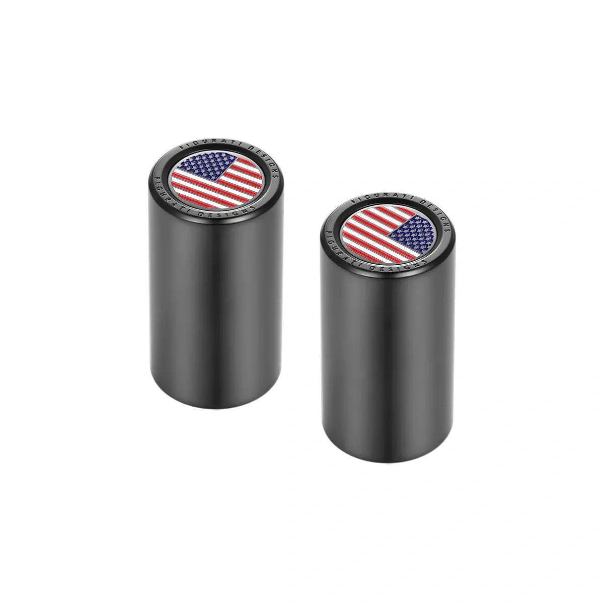 Harley-Davidson Rustfrit Stål Sort Rød Hvid & Blå Amerikansk Flag Docking Covers