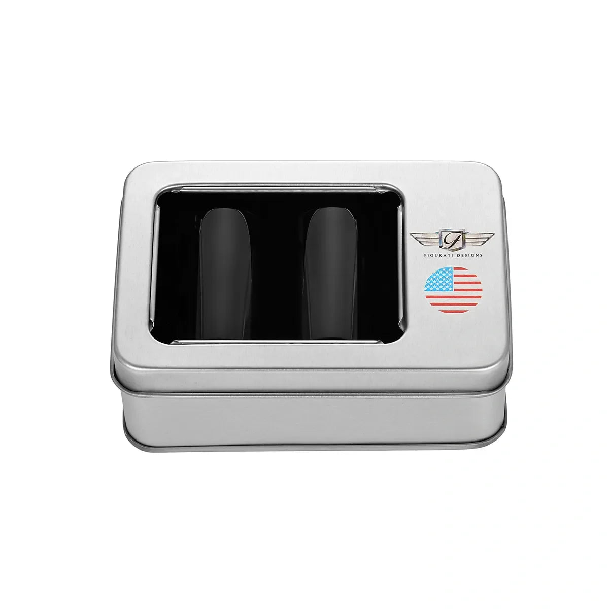 Harley-Davidson Rustfrit Stål Sort Rød Hvid & Blå Amerikansk Flag Docking Covers