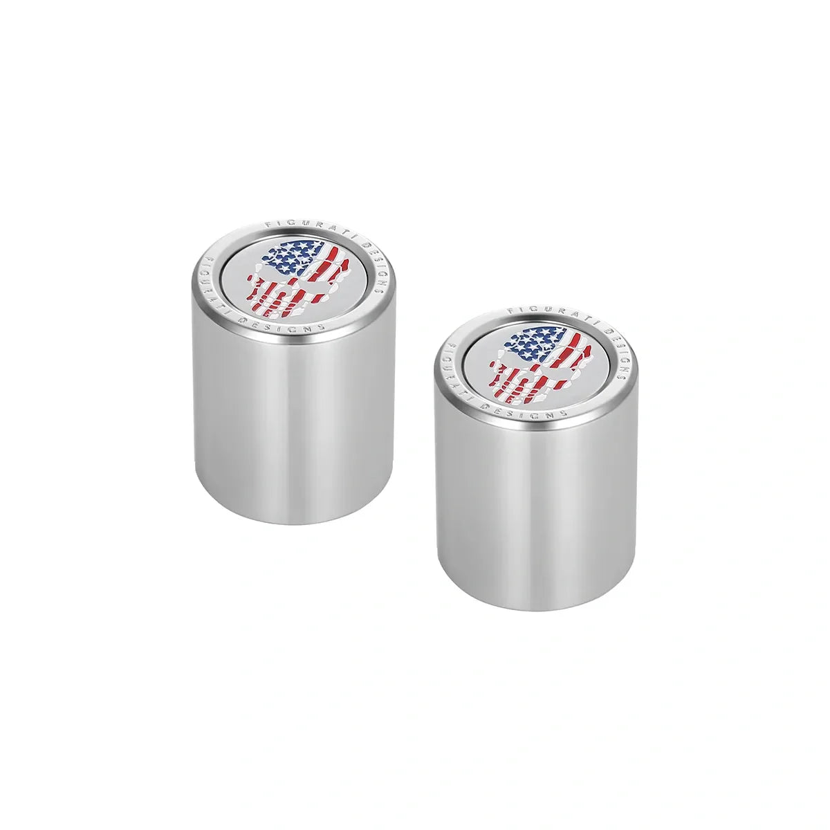 Harley-Davidson Rustfrit Stål Rød Hvid og Blå Amerikansk Flag Kraniet Docking Hardware