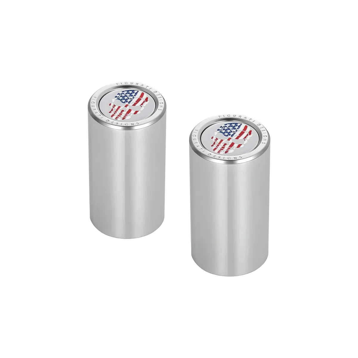 Harley-Davidson Rustfrit Stål Rød Hvid og Blå Amerikansk Flag Kraniet Docking Hardware