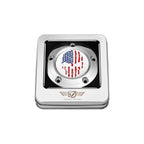 Harley-Davidson Rustfri Stål Rød Hvid og Blå Amerikansk Flag - Omvendt Twin Cam Timing Cover