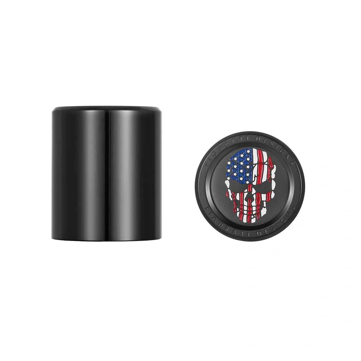 Harley-Davidson Rustfrit Stål i Sort Rød Hvid og Blå Amerikansk Flag Kranie Docking Hardware