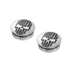 Harley-Davidson Svingarmsdæksel i Rustfrit Stål / Sort med Amerikansk Flag Skalle