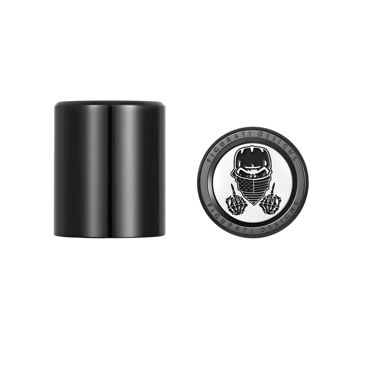 Harley-Davidson Rustfrit Stål i Sort Maskeret Kraniet Docking Hardware