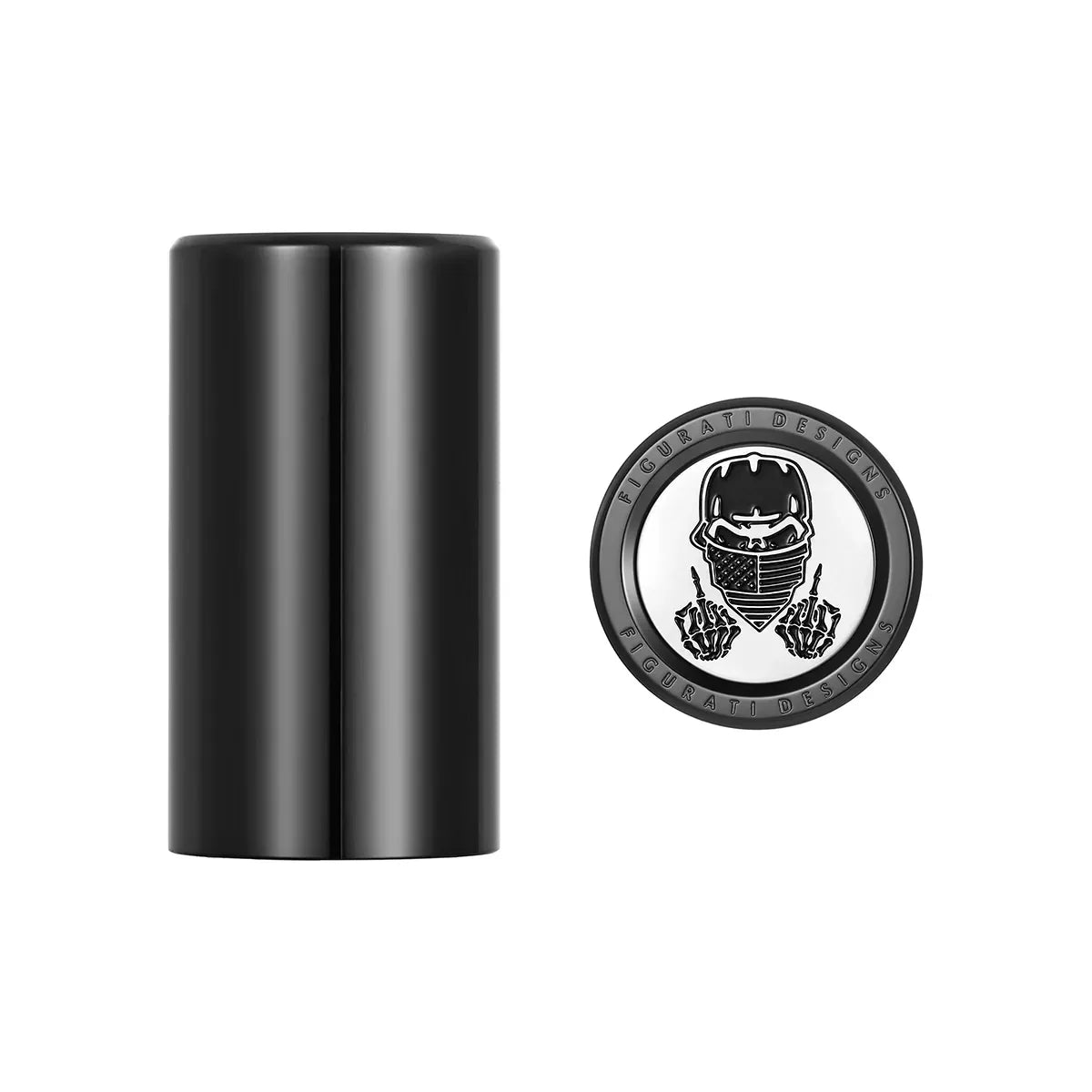 Harley-Davidson Rustfrit Stål i Sort Maskeret Kraniet Docking Hardware