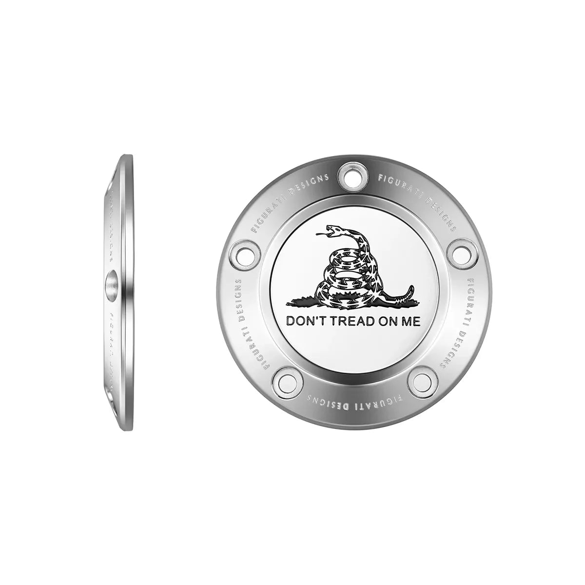 Harley-Davidson Rustfri Stål "Don't Tread on Me" Twin Cam Ventildæksel