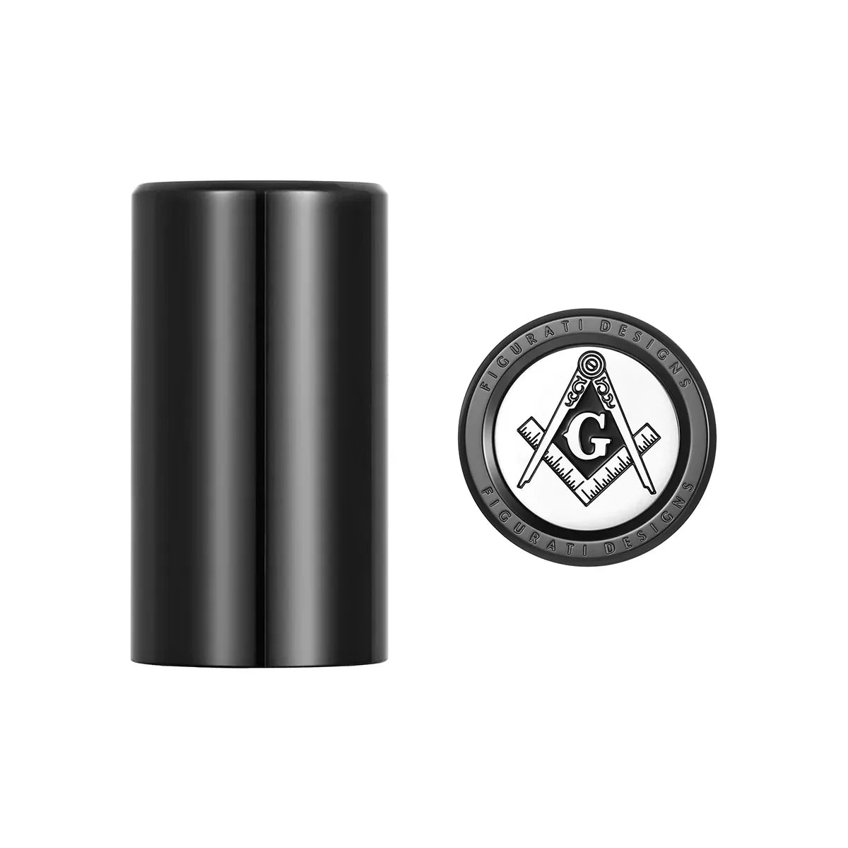 Harley-Davidson Rustfrit Stål i Sort Frimurer Emblem Docking Hardware