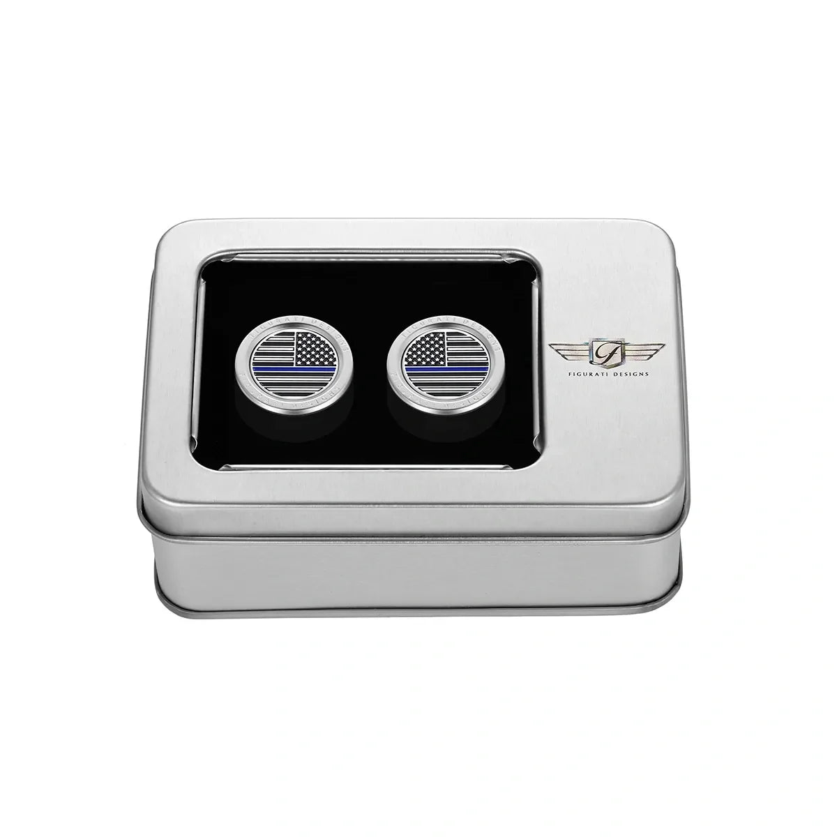 Harley-Davidson Rustfrit Stål Blue Line Amerikansk Flag Docking Covers