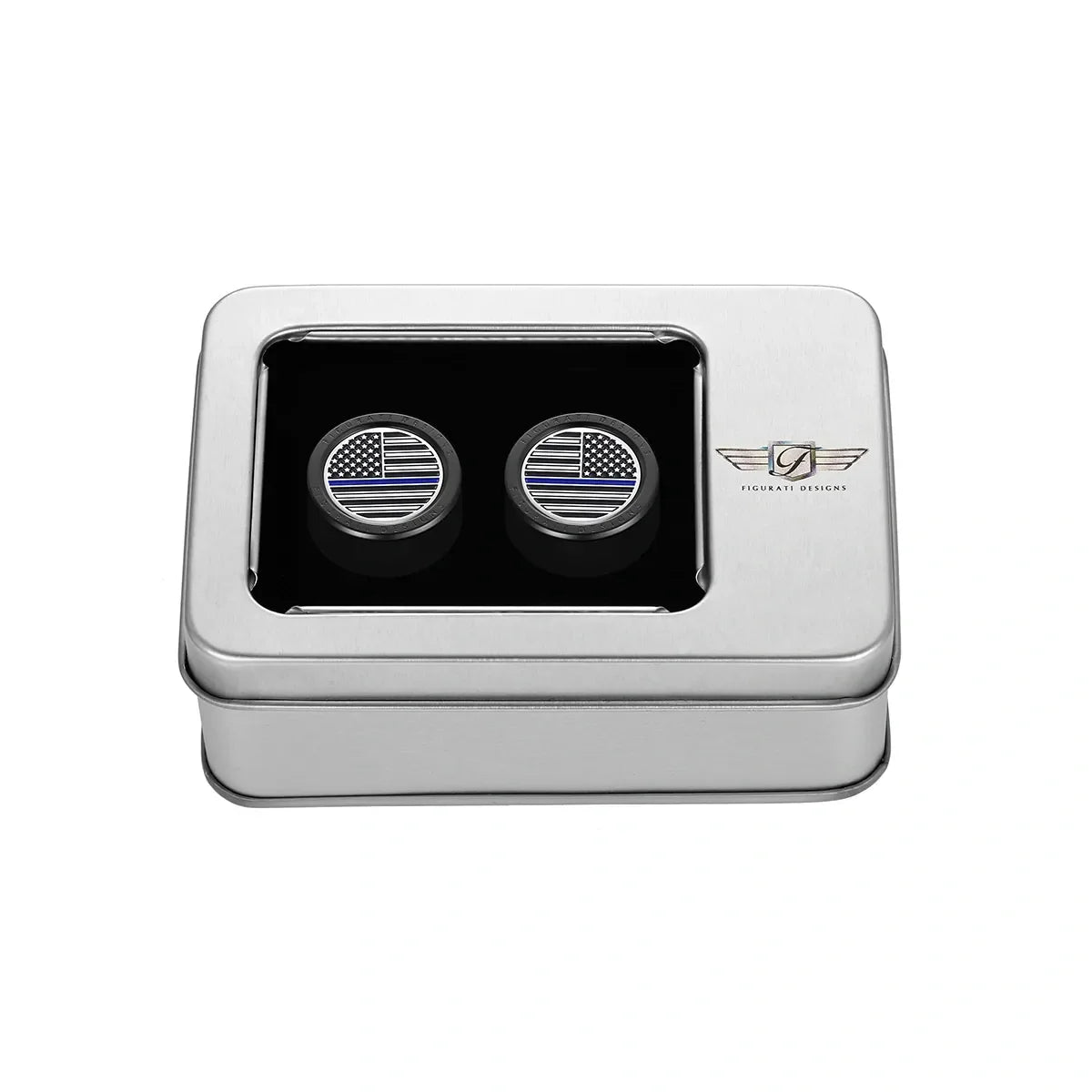 Harley-Davidson Rustfrit Stål Blå Linje Amerikansk Flag Docking Covers