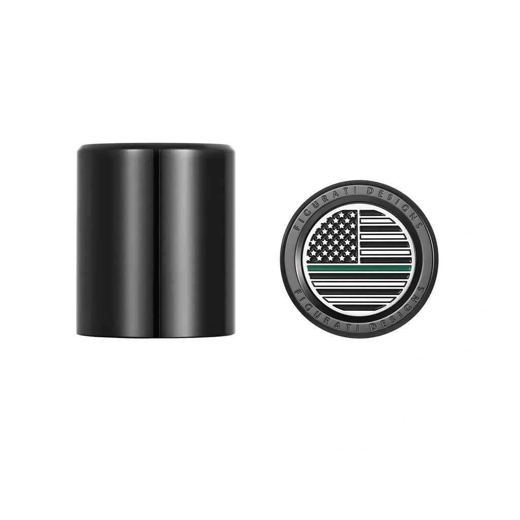 Harley-Davidson Rustfrit Stål Sort Grøn Linje Amerikansk Flag Docking Covers
