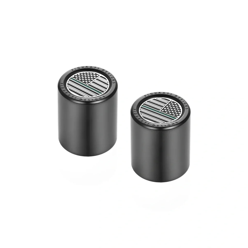 Harley-Davidson Rustfrit Stål Sort Grøn Linje Amerikansk Flag Docking Covers