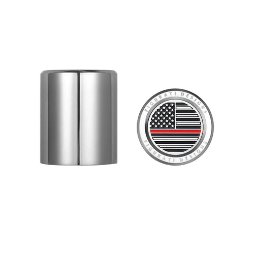 Harley-Davidson Rustfri Stål Rød Linje Amerikansk Flag Docking Covers