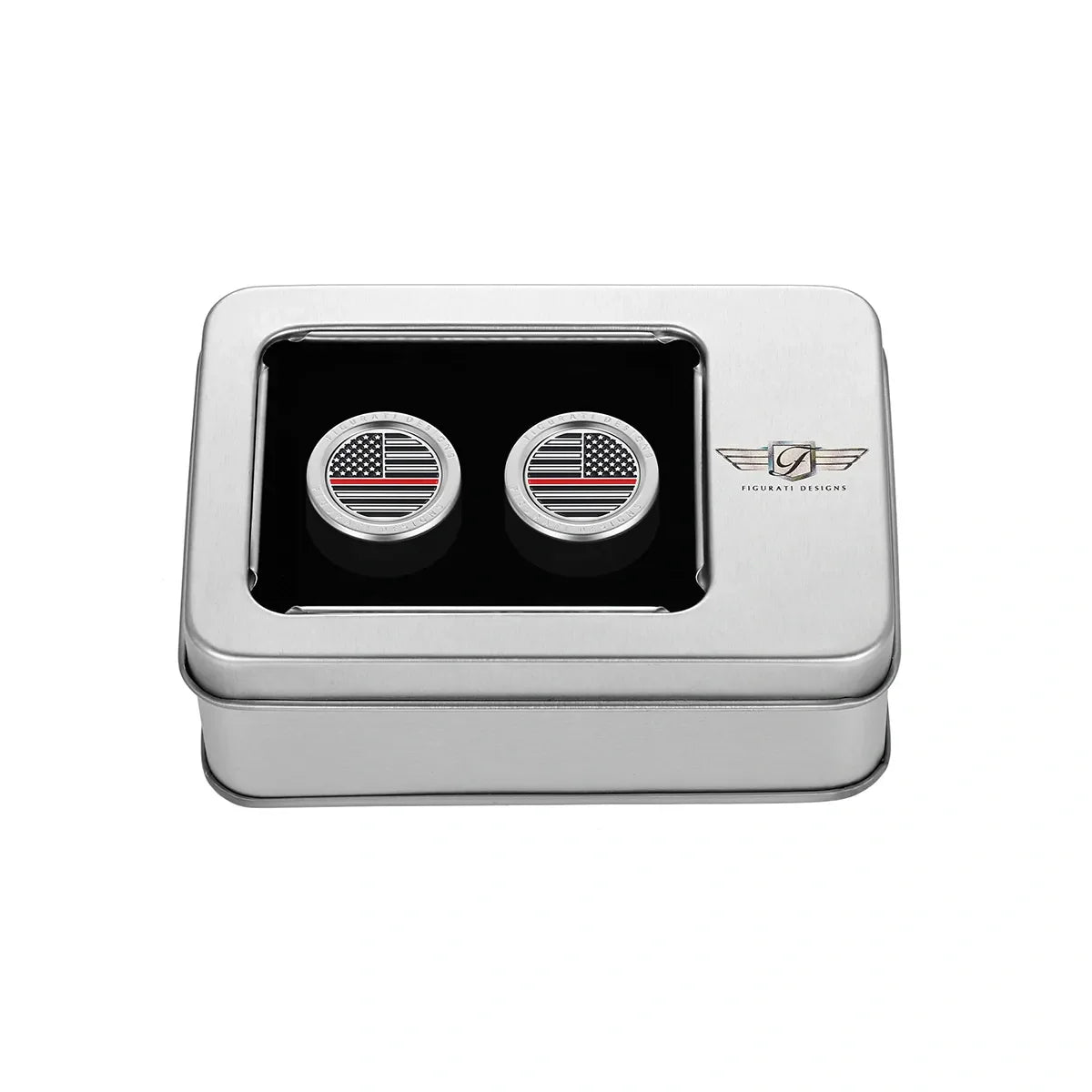 Harley-Davidson Rustfri Stål Rød Linje Amerikansk Flag Docking Covers