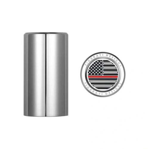 Harley-Davidson Rustfri Stål Rød Linje Amerikansk Flag Docking Covers
