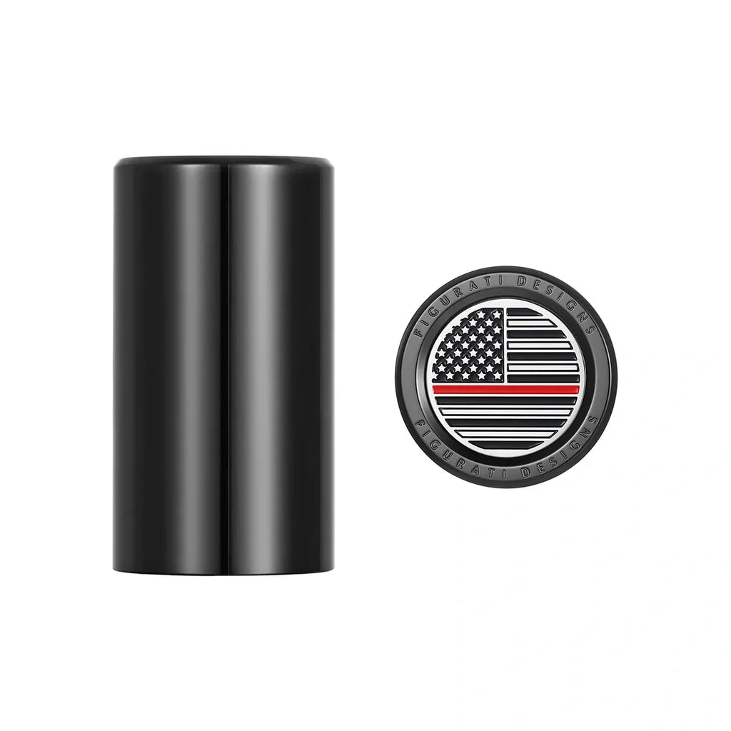 Harley-Davidson Rustfrit Stål i Sort Rød Linje Amerikansk Flag Docking Covers